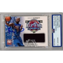 Kevin Garnett 2012-13 Donruss Elite Autograph All Star Jersey Card 13 PSA/DNA 10