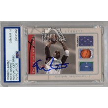 Kevin Garnett 2003-04 Fleer Genuine Autograph Jersey Card /199 #TG-KG PSA/DNA 10