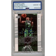 Kevin Garnett 2008-09 Upper Deck Autograph Jersey Card #GA-KG PSA/DNA 10