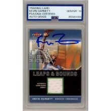 Kevin Garnett 2003-04 Fleer Ultra Autograph Jersey Card #LB-KG PSA/DNA 10
