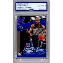 Kevin Garnett 2019-20 Donruss Autograph Jersey Card #JS-KGT PSA/DNA 10 (Blue)