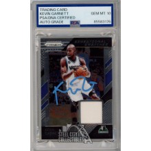 Kevin Garnett 2018-19 Panini Prizm Autograph Jersey Card #17 PSA/DNA 10 (Blue)