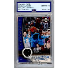 Kevin Garnett 2005-06 UD Trilogy Autograph Jersey Card #CE-KG PSA/DNA 10 (Blue)