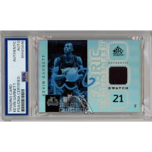 Kevin Garnett 2005-06 UD Reflections Autograph Jersey Card #FR-KG PSA/DNA (Blue)