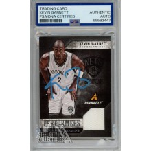 Kevin Garnett 2013-14 Panini Pinnacle Autograph Jersey Card #55 PSA/DNA (Blue)