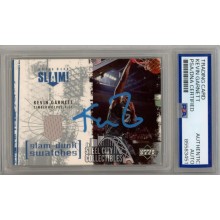 Kevin Garnett 2005-06 Upper Deck Slam Autograph Jersey Card #SLKG PSA/DNA (Blue)