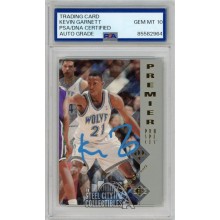 Kevin Garnett 1995-96 Upper Deck SP Autograph Rookie Card #159 PSA/DNA 10 (Blue)
