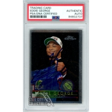 Eddie George 1996 Topps Chrome Autograph "Heisman 1995" RC Card #162 PSA/DNA