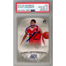 Giannis Antetokounmpo 2013-14 SP Authentic Rookie Autograph Card #36 PSA 10 PSA/DNA 10