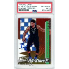 Giannis Antetokounmpo 2018-19 Panini Donruss Optic All Star Autograph Card #14 PSA/DNA