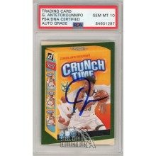 Giannis Antetokounmpo 2020-21 Panini Donruss Crunch Time Autograph Card #18 PSA/DNA 10