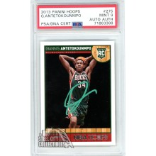 Giannis Antetokounmpo 2013-14 Panini Hoops Autograph Rookie Card #275 PSA 9 PSA/DNA (Green)
