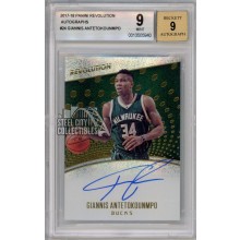 Giannis Antetokounmpo 2017-18 Panini Revolution Autograph Card #24 BGS 9