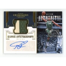 Giannis Antetokounmpo 2017-18 Panini Dominion Autograph Patch Card #WA-GAN 1/10