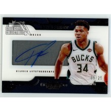 Giannis Antetokounmpo 2018-19 Panini Dominion Main Exhibit Autograph Card 09/25