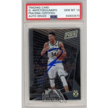 Giannis Antetokounmpo 2018 Panini National VIP Autograph Card #61 PSA/DNA 10