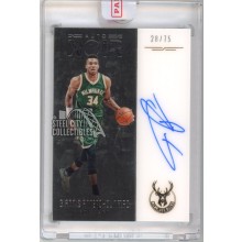 Giannis Antetokounmpo 2016-17 Panini Noir Autograph Card #68 28/75
