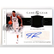 Giannis Antetokounmpo 2018-19 National Treasures Gear Auto Jersey Card 24/25