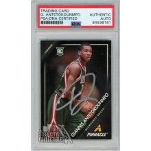 Giannis Antetokounmpo 2013-14 Panini Pinnacle RC Rookie Autograph #5 PSA/DNA