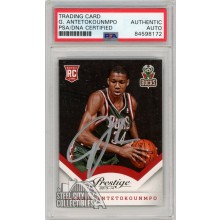 Giannis Antetokounmpo 2013-14 Panini Prestige RC Rookie Autograph #175 PSA/DNA