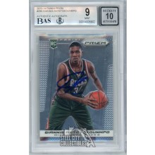 Giannis Antetokounmpo 2013-14 Panini Prizm Basketball Autograph Rookie Card BGS 9 BAS 10