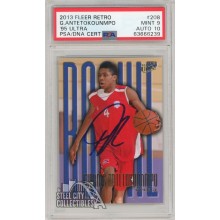 Giannis Antetokounmpo 2013-14 Fleer Retro Autograph Rookie Card #208 PSA 9 PSA/DNA 10