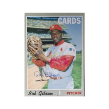 Bob Gibson Autographed St Louis Cardinals 10x14 Photo - MLB Hologram (1970 Topps)