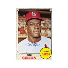 Bob Gibson Autographed St Louis Cardinals 10x14 Photo - MLB Hologram (1968 Topps)