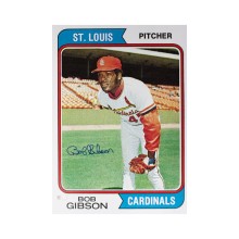 Bob Gibson Autographed St Louis Cardinals 10x14 Photo - MLB Hologram (1974 Topps)