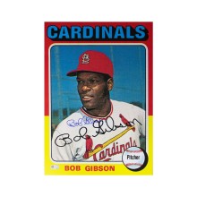 Bob Gibson Autographed St Louis Cardinals 10x14 Photo - MLB Hologram (1975 Topps)