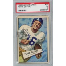 Frank Gifford 1952 Bowman Large Rookie Card #16 PSA 5 EX