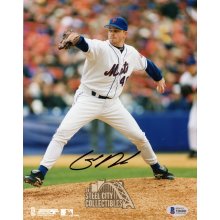 Glendon Rusch Autographed New York Mets 8x10 Photo - BAS COA (Throwing)