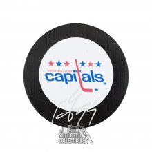 Sergei Gonchar Autographed Washington Capitals Hockey Puck (Large Logo) BAS COA