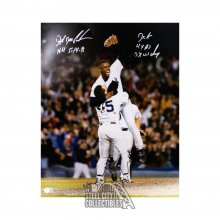 Dwight Gooden 4 Inscriptions Autographed New York Yankees 16x20 Photo - BAS COA