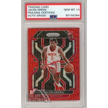 Jalen Green 2021-22 Panini Prizm Red Wave Autograph Rookie Card #306 PSA/DNA 10 (Red)