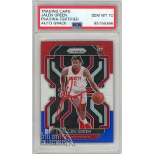 Jalen Green 2021-22 Panini Prizm Red White Blue Autograph Rookie Card #306 PSA/DNA 10 (Red)
