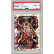 Jalen Green 2021-22 Panini Prizm Cracked Ice Autograph Rookie Card #306 PSA/DNA 10 (Red)