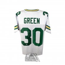 Ahman Green Autographed Green Bay Custom White Football Jersey