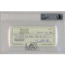 Hal Greer Autographed Check BAS 10
