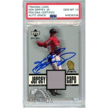 Ken Griffey Jr 2001 Upper Deck Autograph Jersey Card #GG-KG PSA/DNA 10