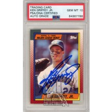 Ken Griffey Jr 1989 Topps Autograph Card #46 PSA/DNA 10