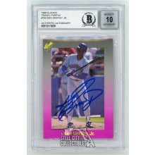 Ken Griffey Jr 1989 Classic Travel Purple Autographed Card #193 - BAS 10