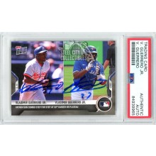 Vladimir Guerrero Jr/Vladimir Guerrero Sr 2021 Topps Now Jersey # Autograph Card #417 PSA/DNA