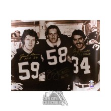 Steel Curtain Ham HOF Lambert HOF Russell SB Champs Autographed Steelers 16x20 Photo - BAS COA