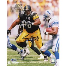 Casey Hampton Autographed Pittsburgh Steelers 8x10 Photo - BAS COA