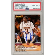 James Harden 2009-10 Panini Autograph Rookie Card #400 PSA/DNA 10