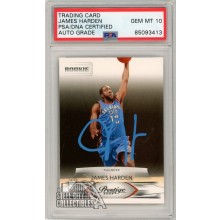 James Harden 2009-10 Panini Prestige Autograph Rookie Card #153 PSA/DNA 10 (Light Blue)