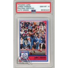 James Harden 2022-23 Panini Hoops Autograph Card #29 PSA/DNA 10 (Light Blue)