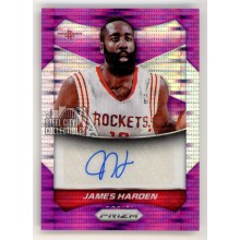 James Harden 2014-15 Panini Prizm Purple Pulsar Autograph Card #23 07/15