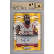 James Harden 2014-15 Panini Prizm Gold Pulsar Autograph Card 06/10 BGS 9.5